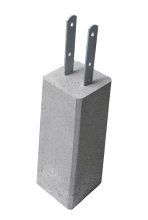 Fundament plint 500 4" med fast stolpesko 